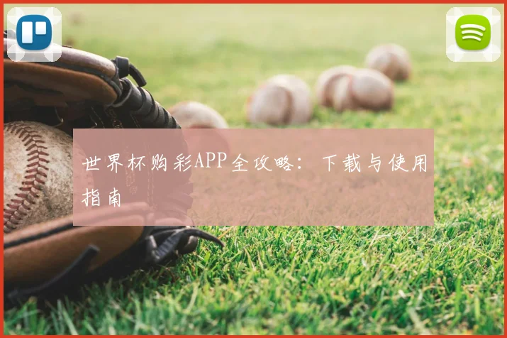 世界杯购彩APP全攻略：下载与使用指南